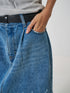 【 予約:2月上旬 】LASER CUT DENIM SK /Y261-22002